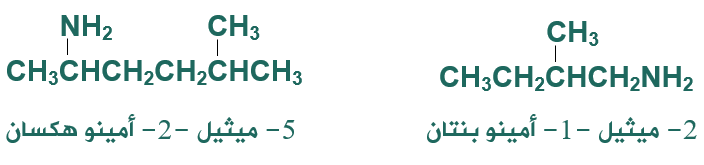 تسمية الأمينات تسمية الأمينات